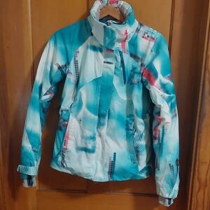 Salomon Ski Jacket in Teal and Pink